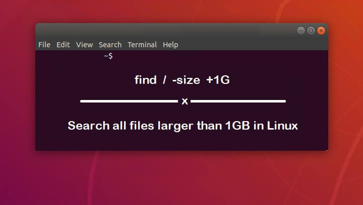 Tim file lon nhat Linux