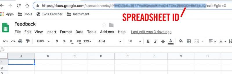 Google spreadsheet id 